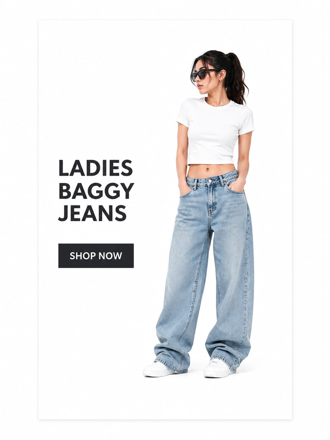 Ladies Baggy Jeans